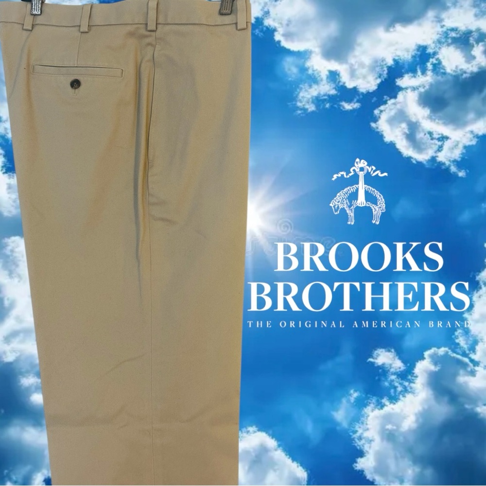 BROOKS BROTHERS ADVANTAGE CHINO WRINKLE FREE “CLARK” WAIST 38 LENGTH 34 NWT $89 - Picture 4 of 11